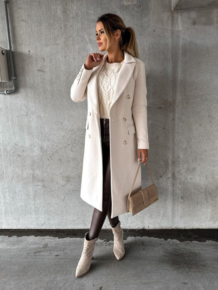 Emeline Double-Breasted Longline Overcoat