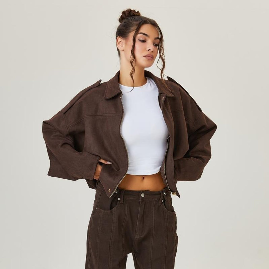 Louisa Relaxed Oversized Bomber Jacket